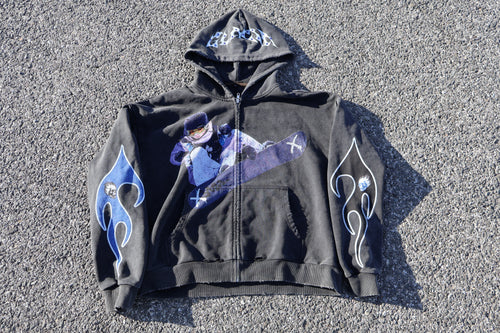 BLACK BLUE SKI GIRL SWEATER