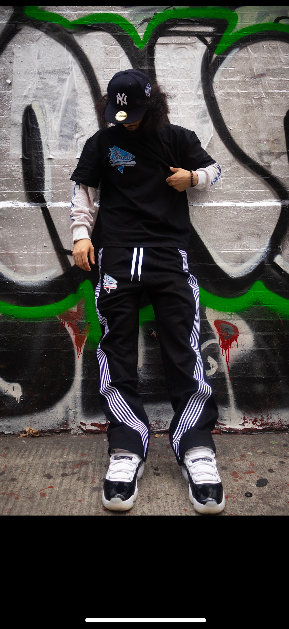 BLACK GLACIA SWEATPANTS