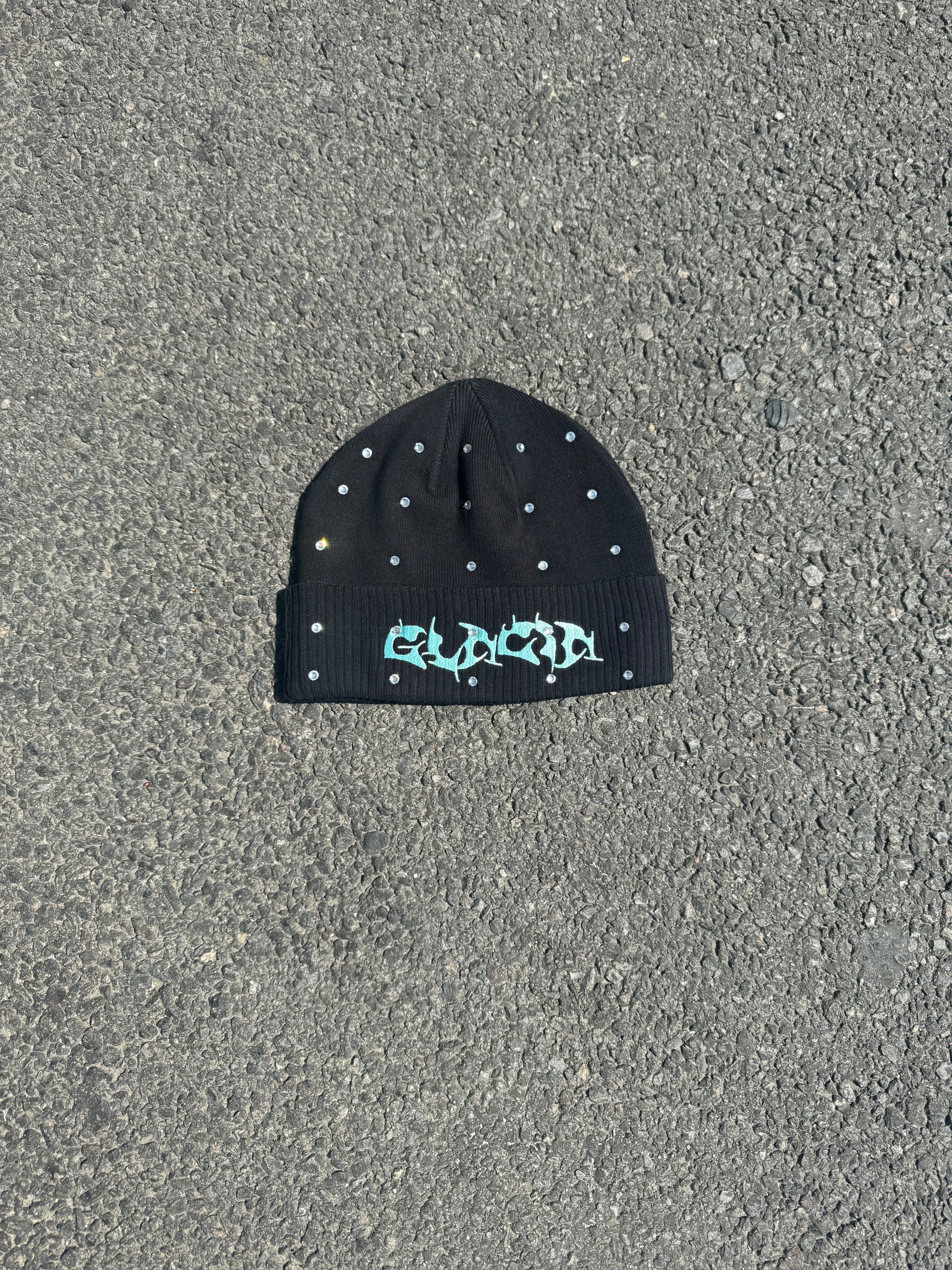BLACK GLACIA RHINESTONE HAT